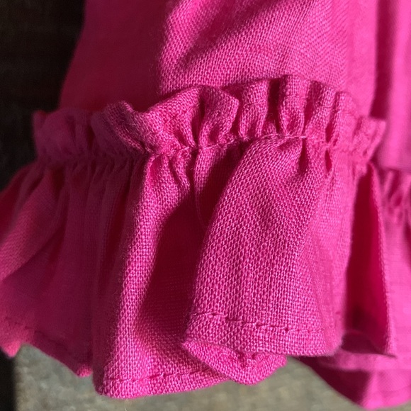 New Hill House The Paz Skirt pink size small linen ruffle feminine beachy preppy - Picture 6 of 12